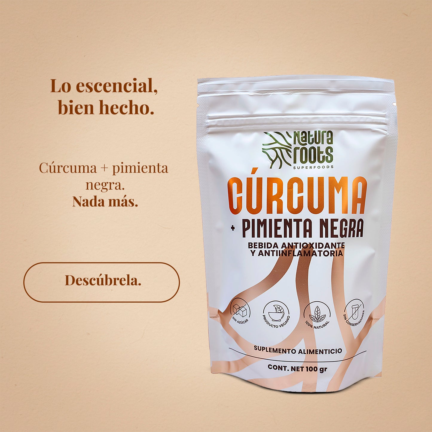 Cúrcuma en polvo con pimienta negra – 100 g